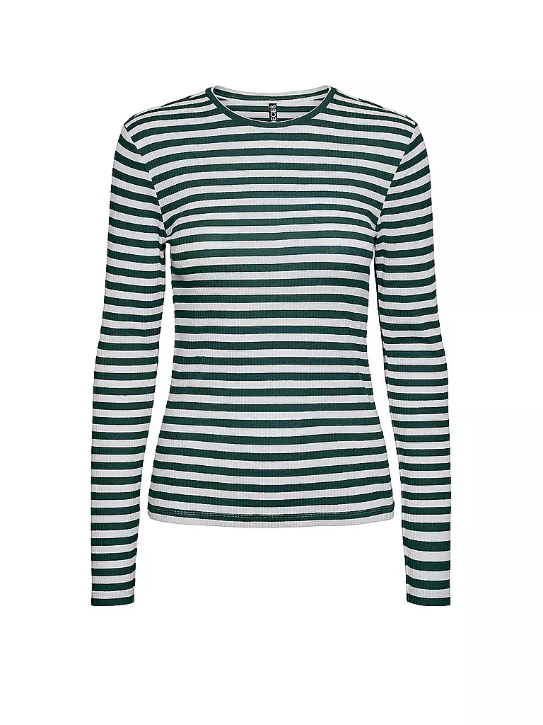 PIECES Langarmshirt PCRUKA dunkelgrün