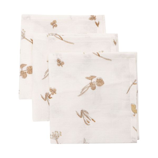 Jollein Riverside Monddoekje - 3 Pack - 31 x 31 cm - Hydrofiel
