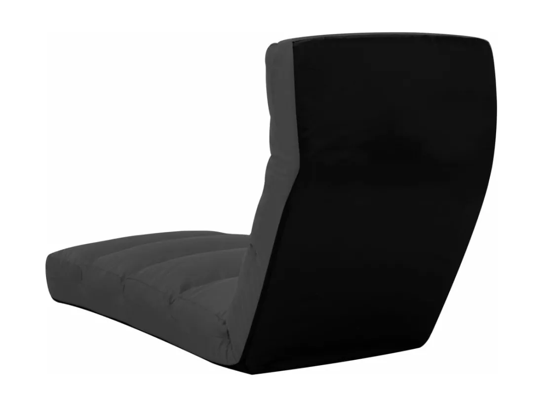 Prolenta Premium - Chaise pliable de sol Anthracite Similicuir
