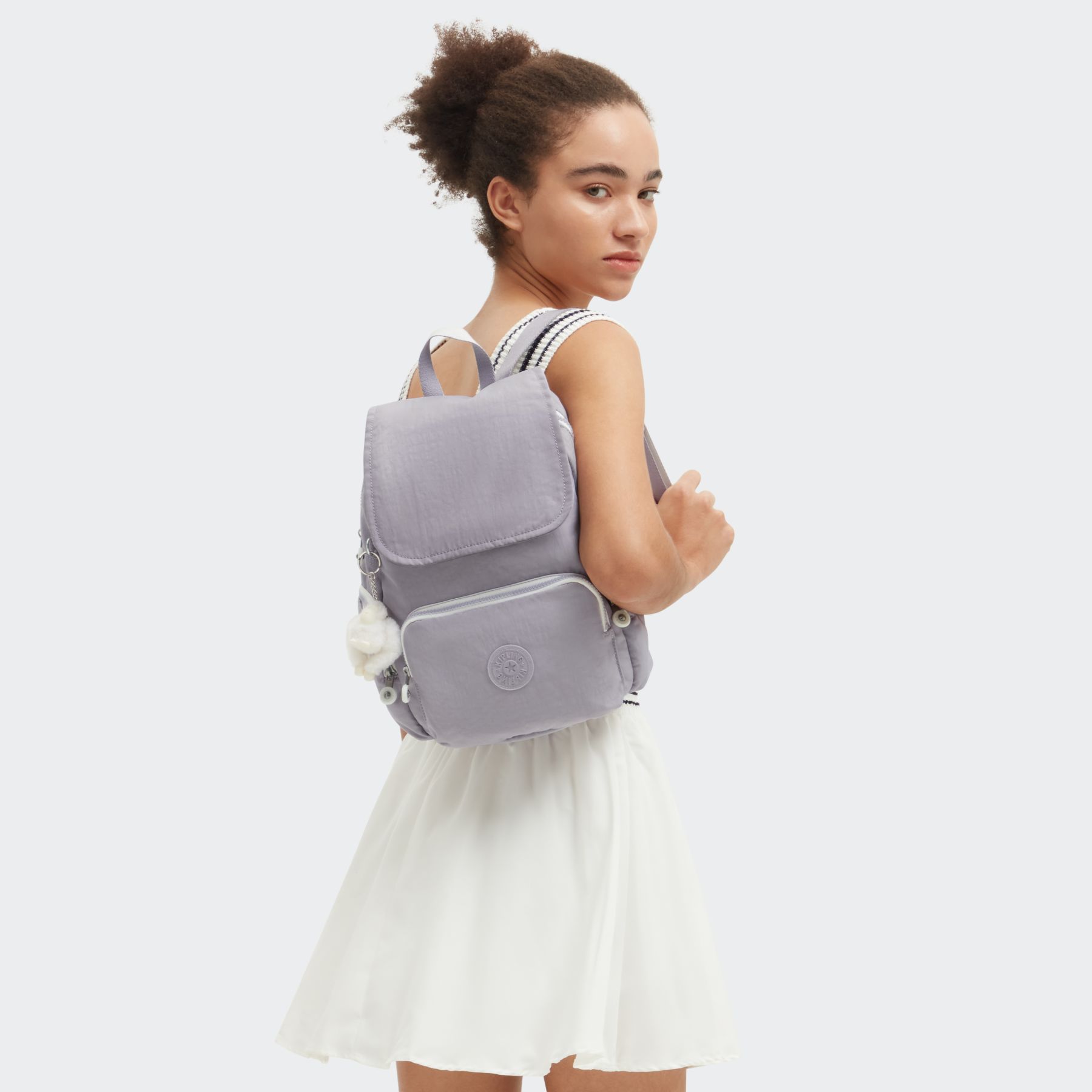 CITY ZIP S  Petit sac à dos avec bretelles ajustables - Tender Grey