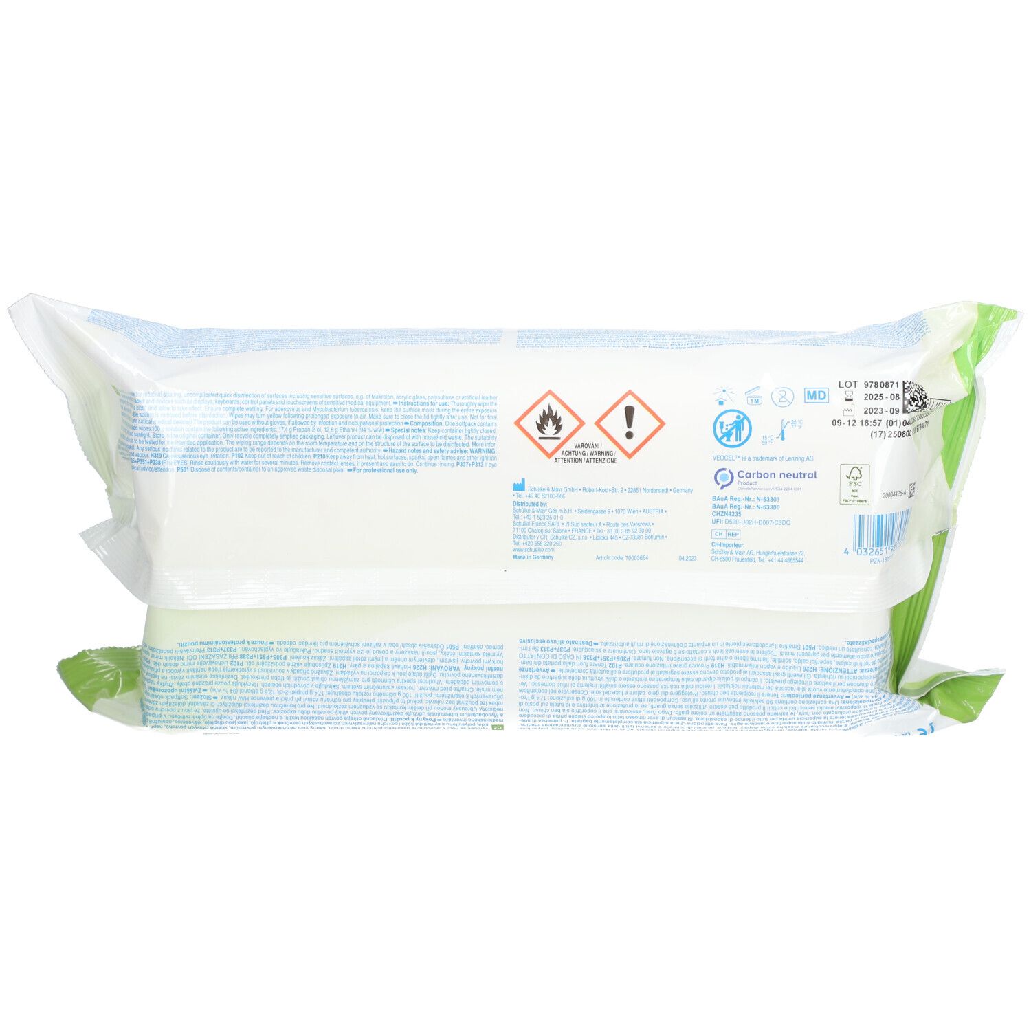 mikrozid® universal wipes green line