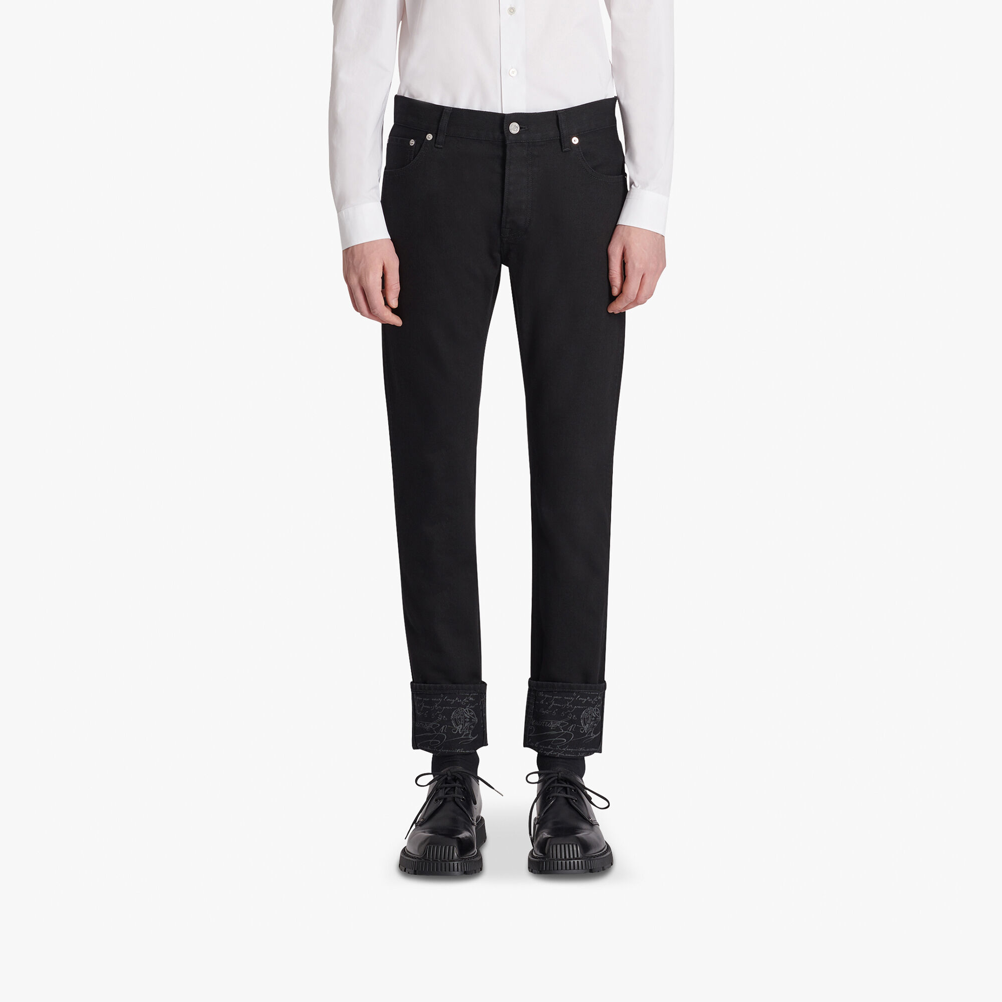 Pantalon En Denim Black