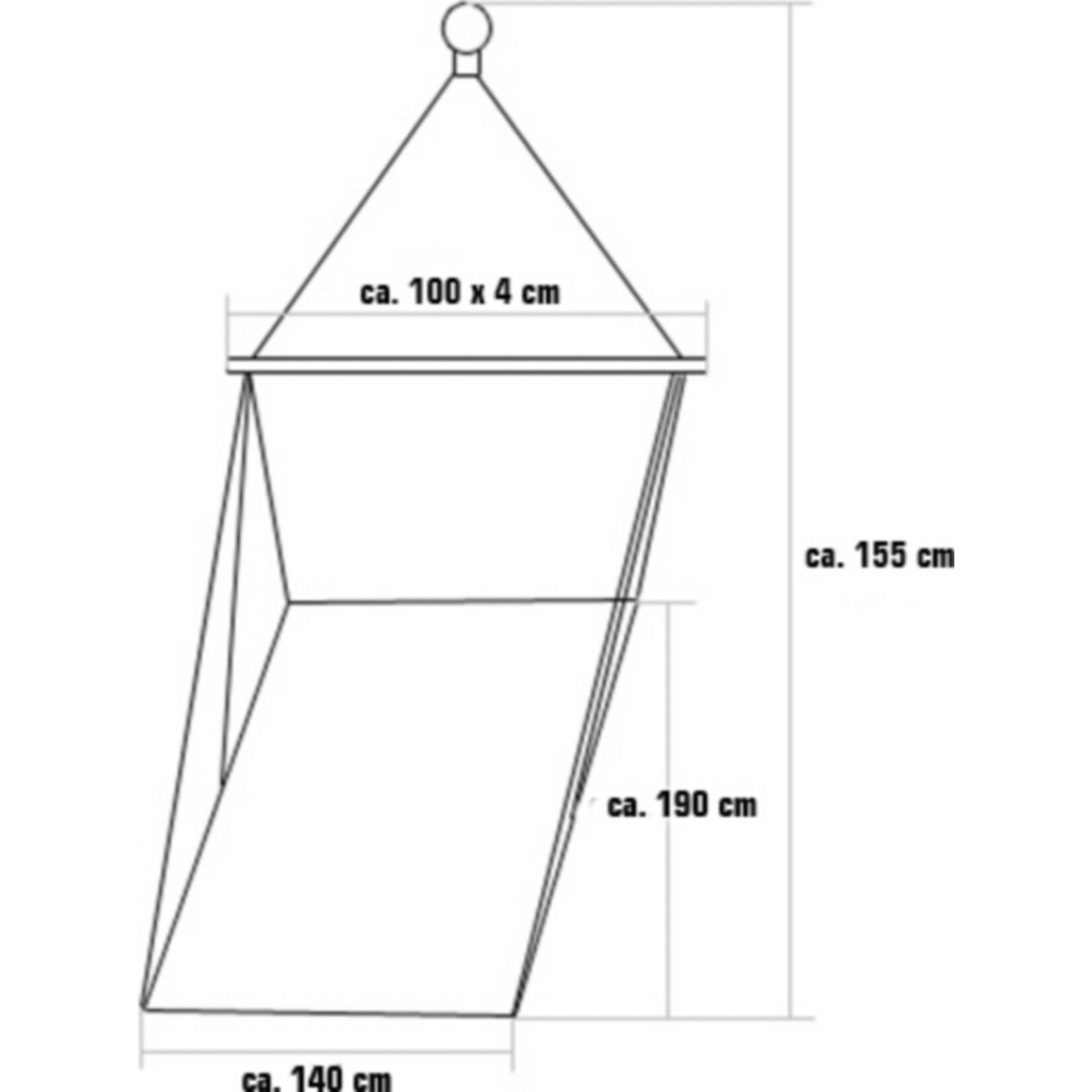 XXL Familien Hängesessel bis 150 kg - 190x140 cm Hängematte