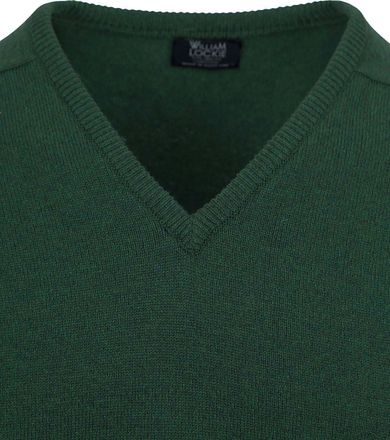 William Lockie V-Hals Lamswol Tartan Donkergroen 7092DF-16 Tartan Green kopen