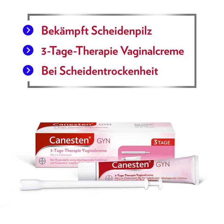 Canesten GYN 3-Tage-Therapie Vaginalcreme bei Scheidenpilz, 20 g