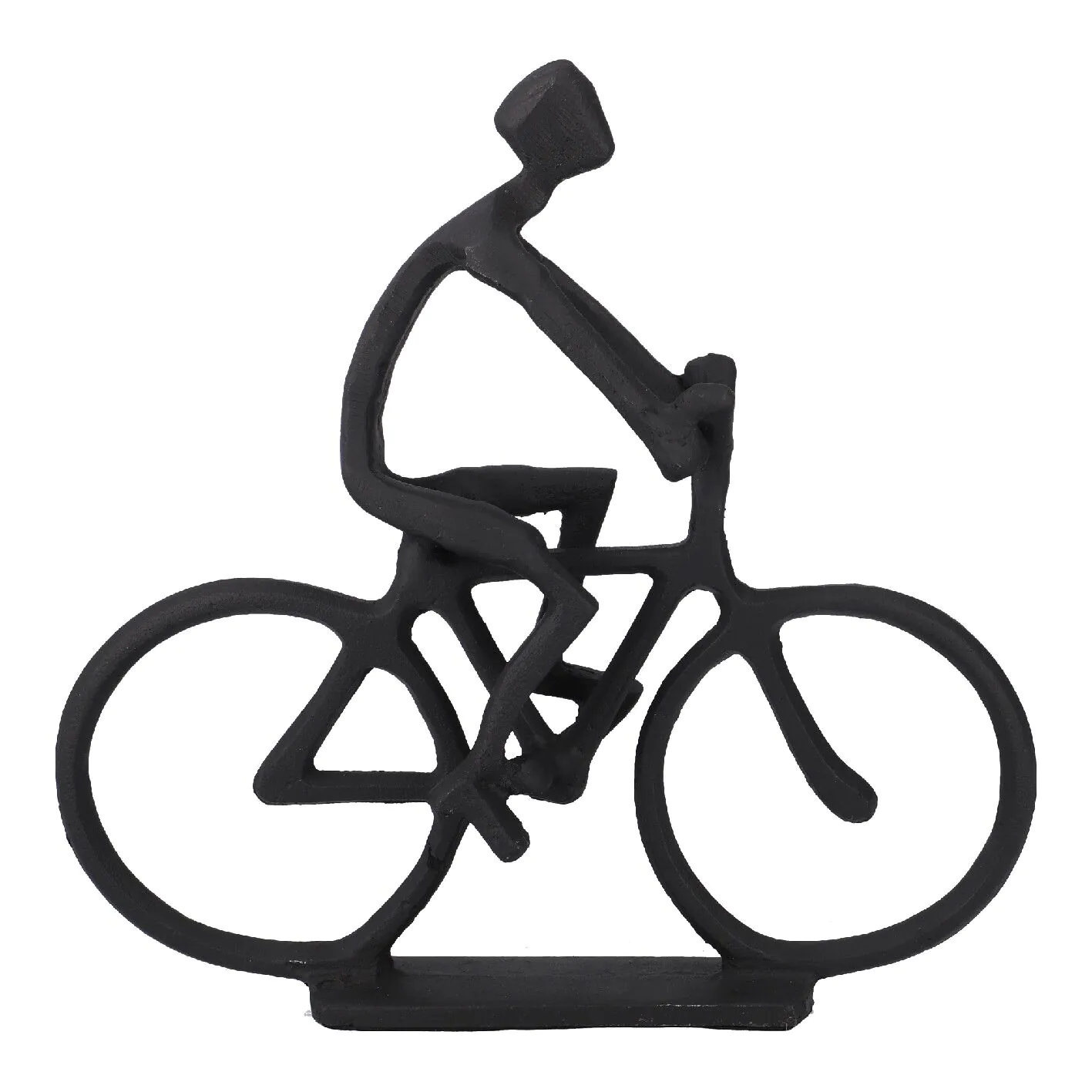 Fahrradfahrer, schwarz, 24 x 6 x 23 cm
