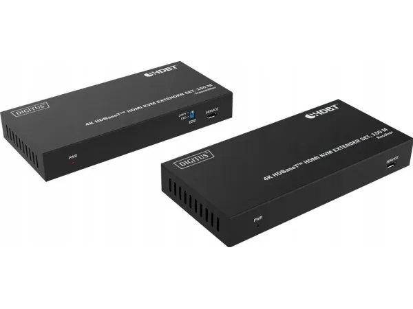 DIGITUS 4K HDBaseT DS-55522 - Sender og modtager - video/audio/USB forlænger - HDBaseT - over CAT 6a/7/8 - op til 150 m