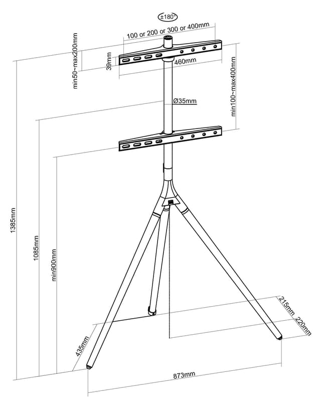 One For All tripod universalstander (lysebrun)