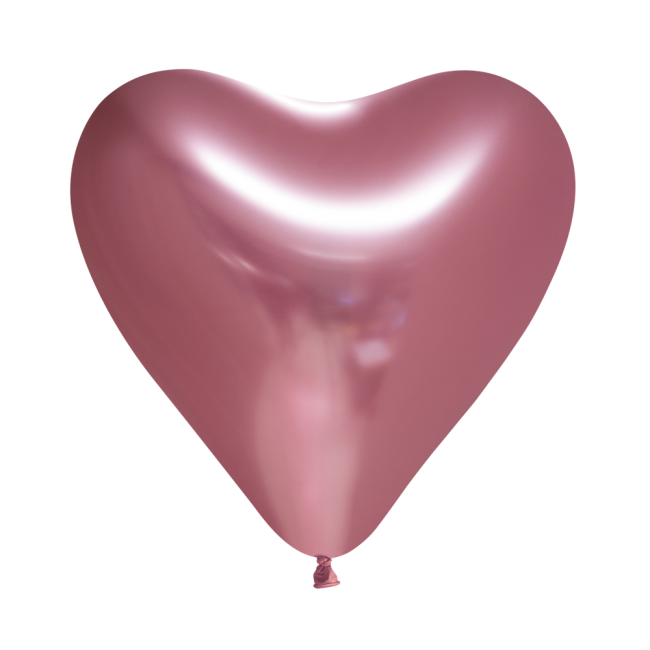 Hartjes Ballonnen Roze 30cm 6st
