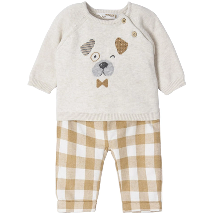 Mayoral Set Pullover und Hose weißbeige