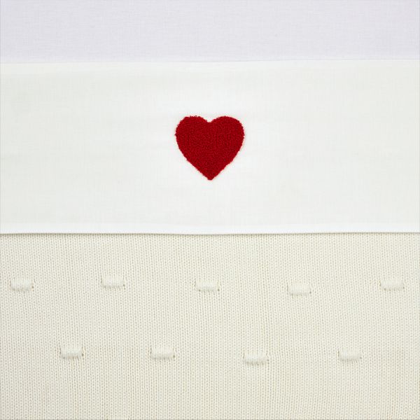 Wieglaken Sweet Heart Red 75 x 100 cm