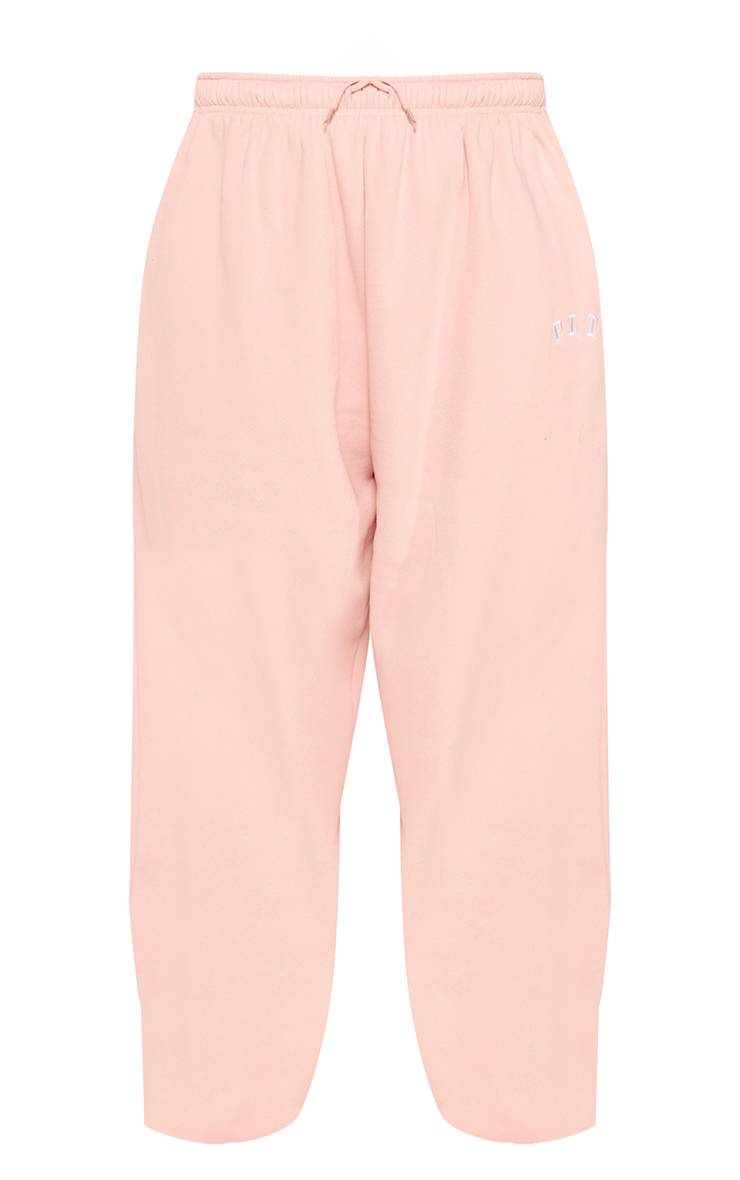 Rose Joggers Larges Oversize Avec Logo Plt Grande Taille