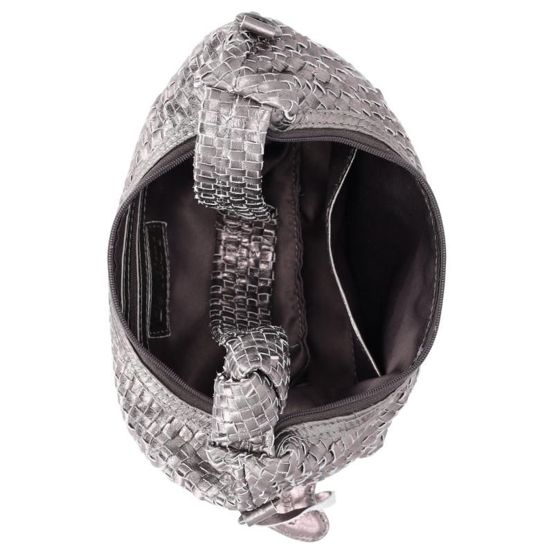 DSTRCT Brooklyn Flea Hobo Bag M Metallic Zilver