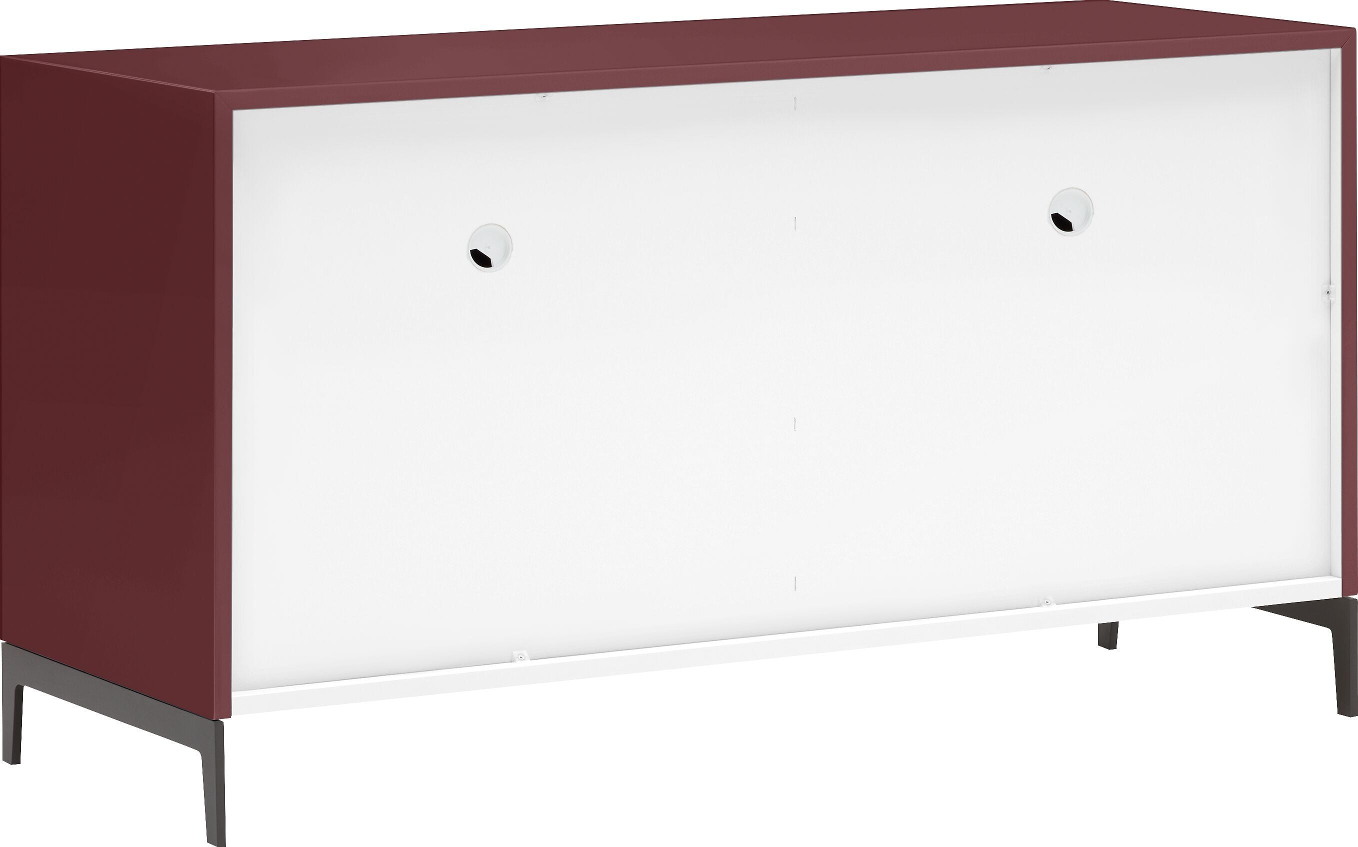 LUX Sideboard - Dunkelrot / B: 120.0 cm x T: 46.0 cm x H: 68.0 cm