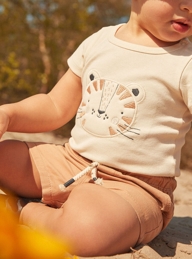 Short en twill marron pécan