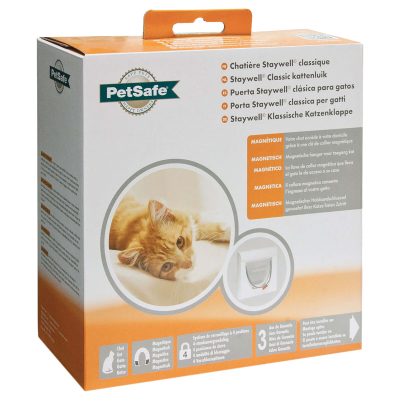 PetSafe Katzentüre Klassisch Magnetisch weiss, für Türen & Wände