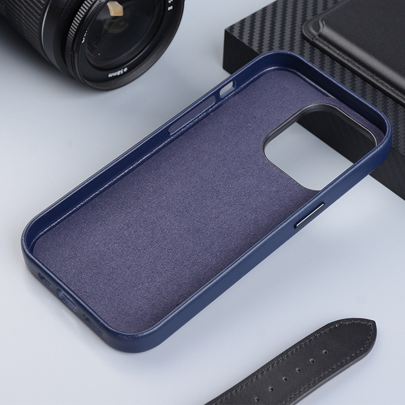 iPhone 14 Pro MagSafe Leder Case Schutzhülle - Dunkelblau