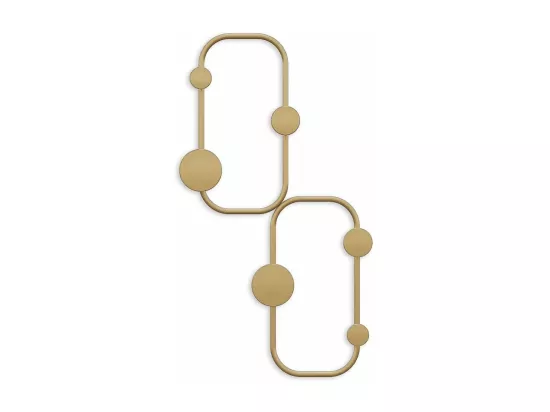 Porte manteaux mural design organique avec 5 patères en métal noir H48 cm - LADYBUG