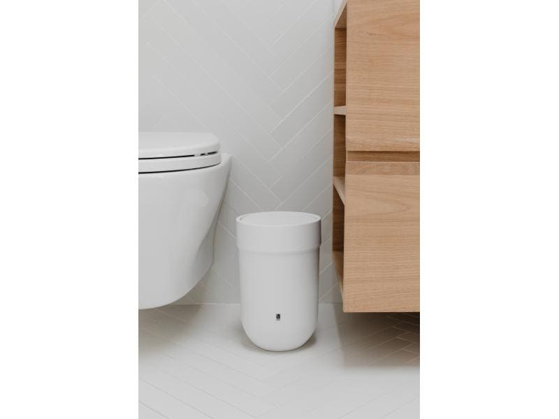 Umbra Kosmetikeimer Touch 6 l mit Schwingdeckel, Weiss Badezimmer Eimer