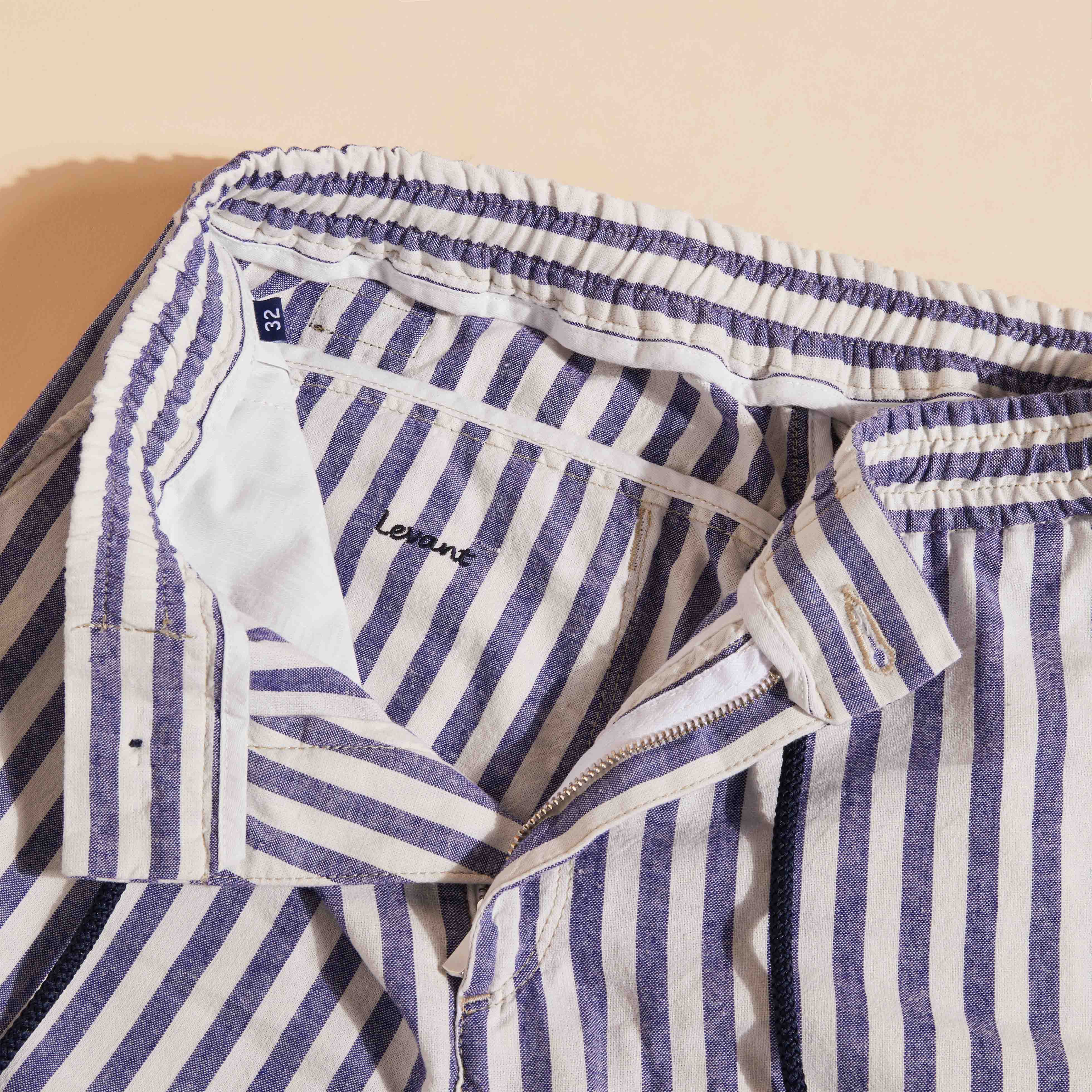 Bermuda en Coton et Lin Rayé Homme | Short Homme Vilebrequin