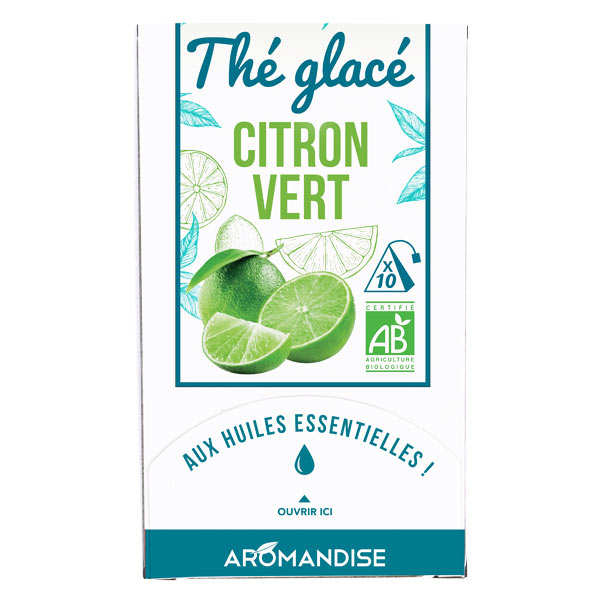Thé vert glacé au citron vert bio