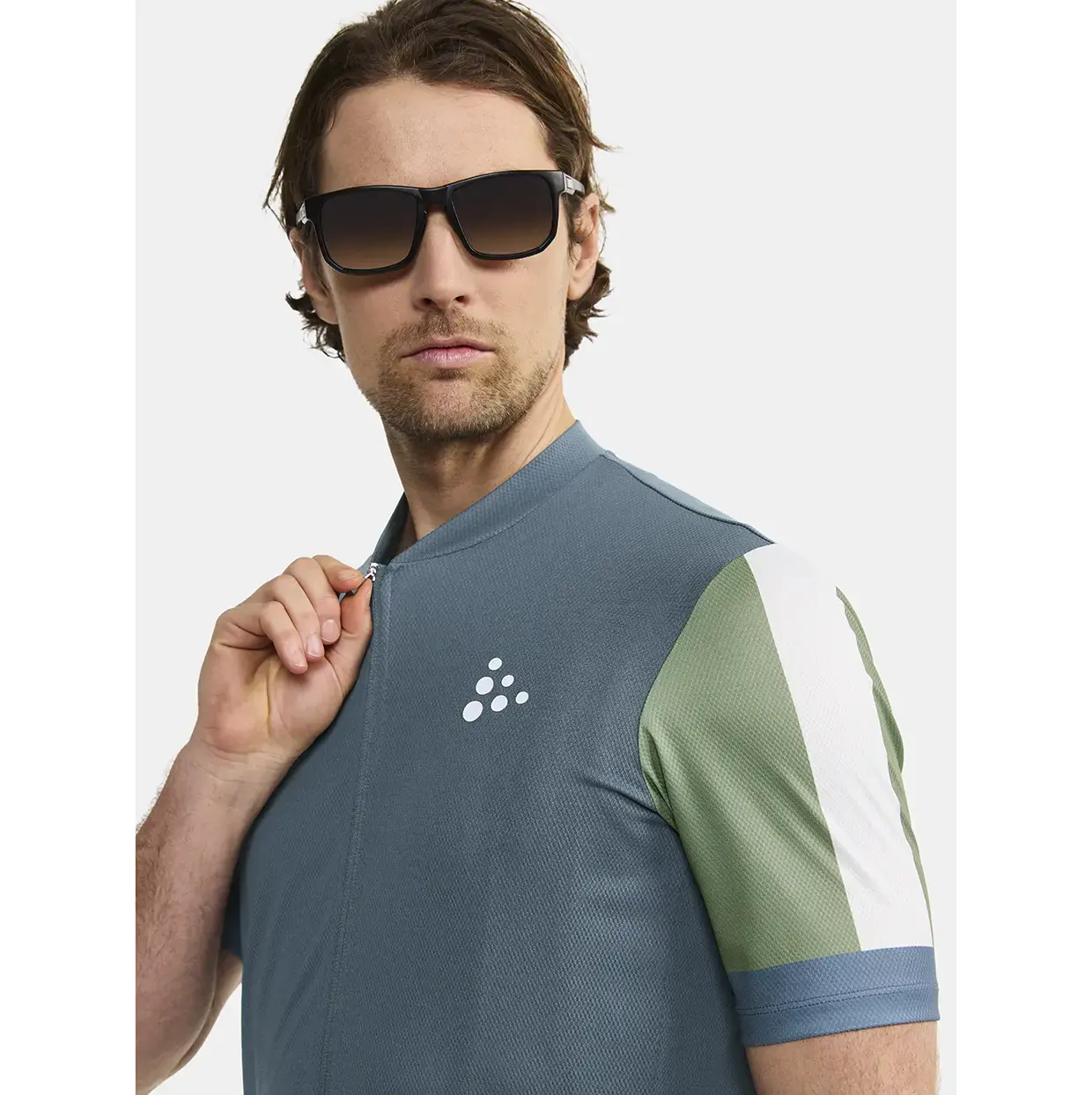 Craft Core Endurance Logo Fietsshirt Korte Mouwen Blauw/Groen Heren