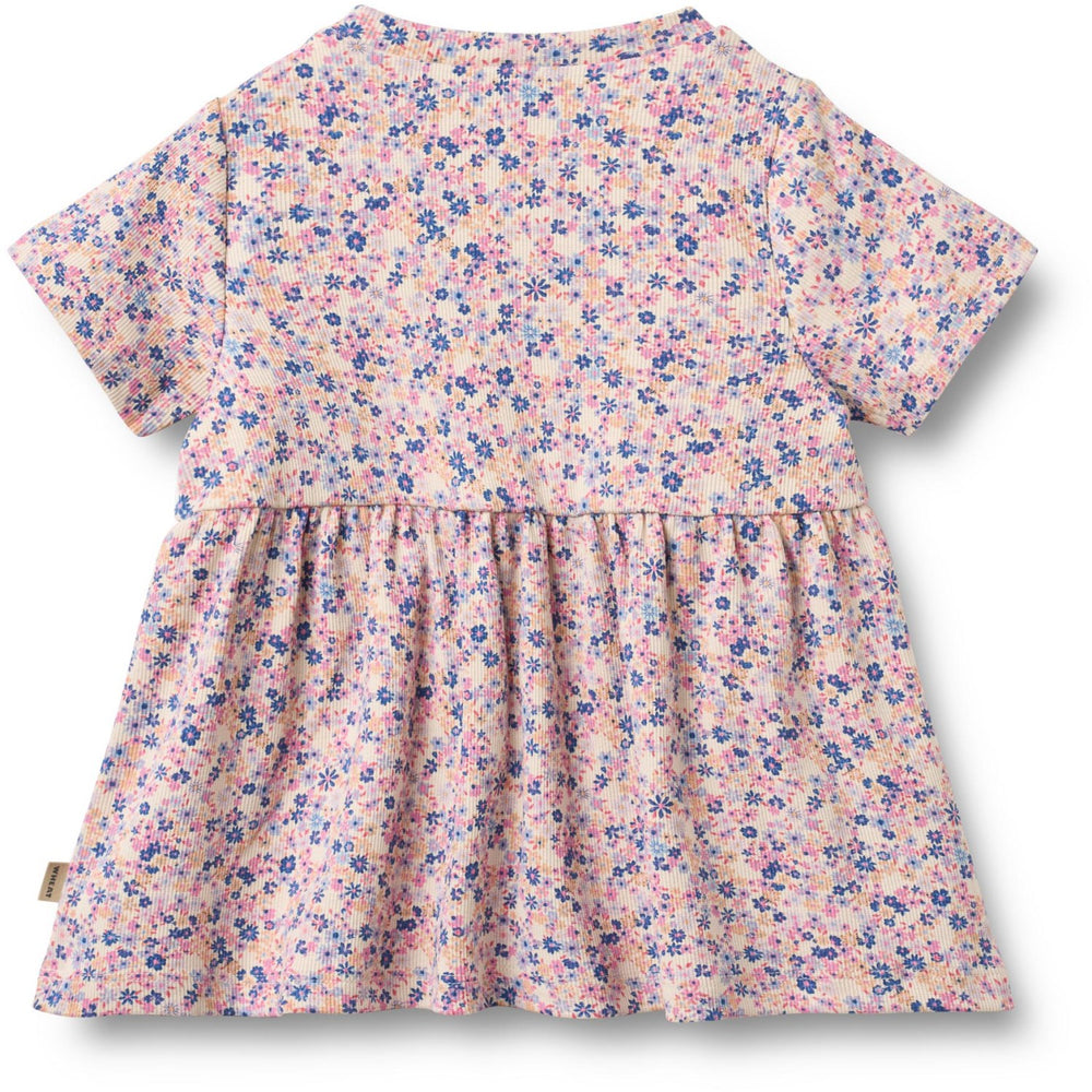 Køb Wheat Pink Blue Flowers Jersey Kjole Anna