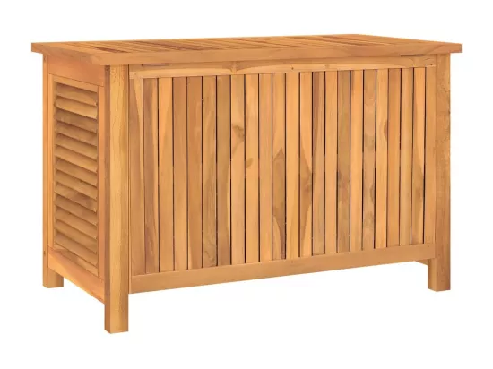 Boîte de rangement de jardin et sac 90x50x58cm bois massif teck