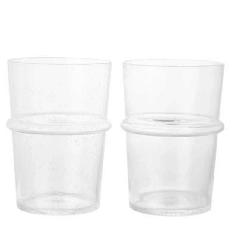 Ferm Living Boya tall glazen set van 2 Clear
