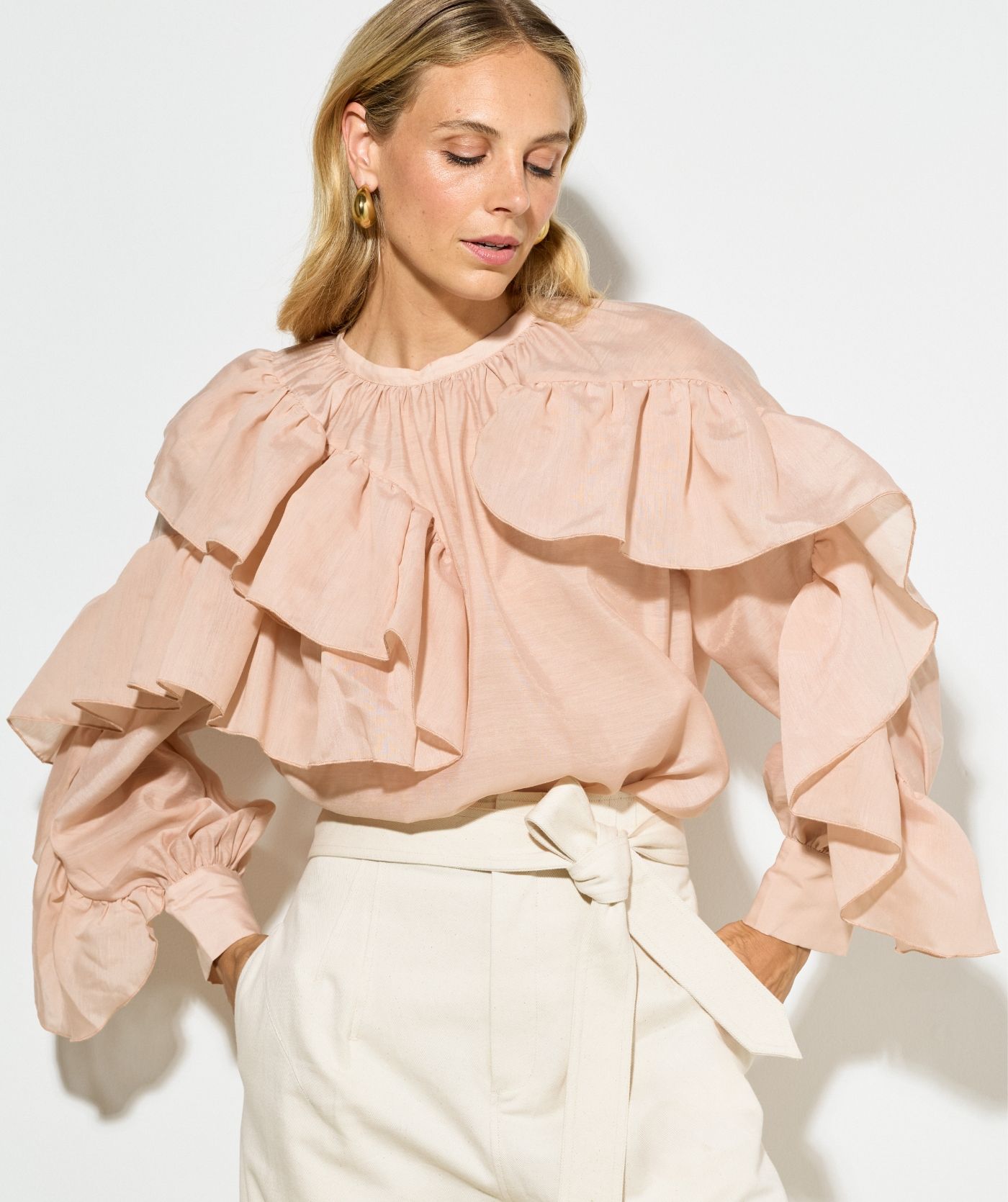 JV-BODINA oversized fit blouse - dusty pink