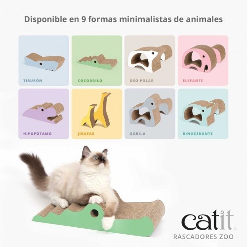 Poste arranhador para crocodilo de zoológico, verde