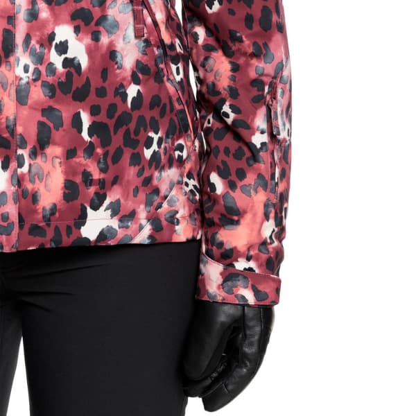 Veste de ski ROXY JET SKI JK OXBLOOD RED LEOPOLD