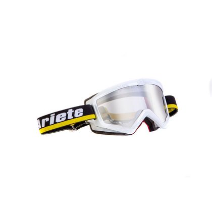 Masque cross Ariete MUDMAX RACER WHITE/BLACK/YELLOW 2019 - Blanc / Noir