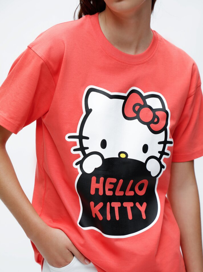 Camiseta estampada Hello Kitty ©Sanrio - Vermelha