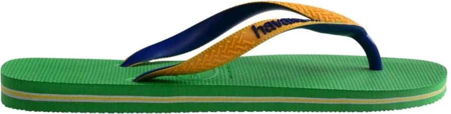 Havaianas Brasil Mix teenslippers groen geel Jongens Rubber 27 28