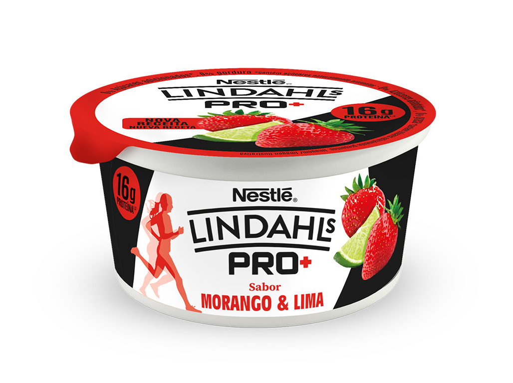 IOGURTE SÓLIDO LINDAHLS MORANGO LIMA 160G