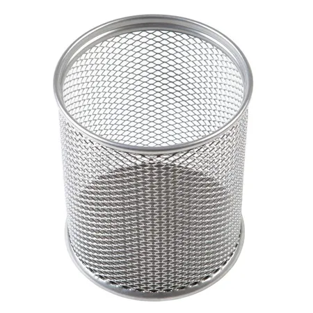 Idena Stifteköcher / Stiftebecher, silber, Durchmesser 80 mm, rund, 4 Stück