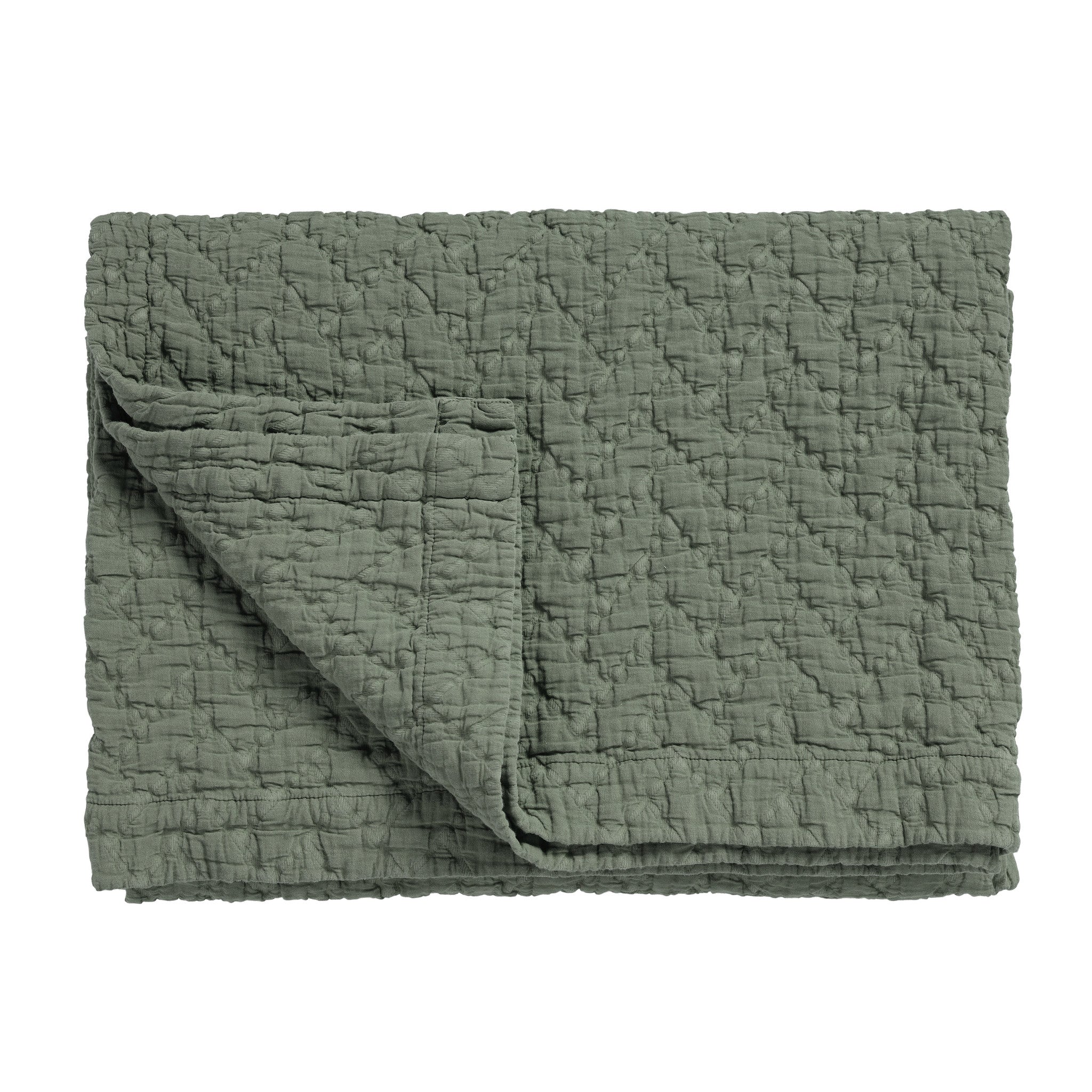 Pure Sprei Sage Green | 260 x 260 cm | Groen | Katoen