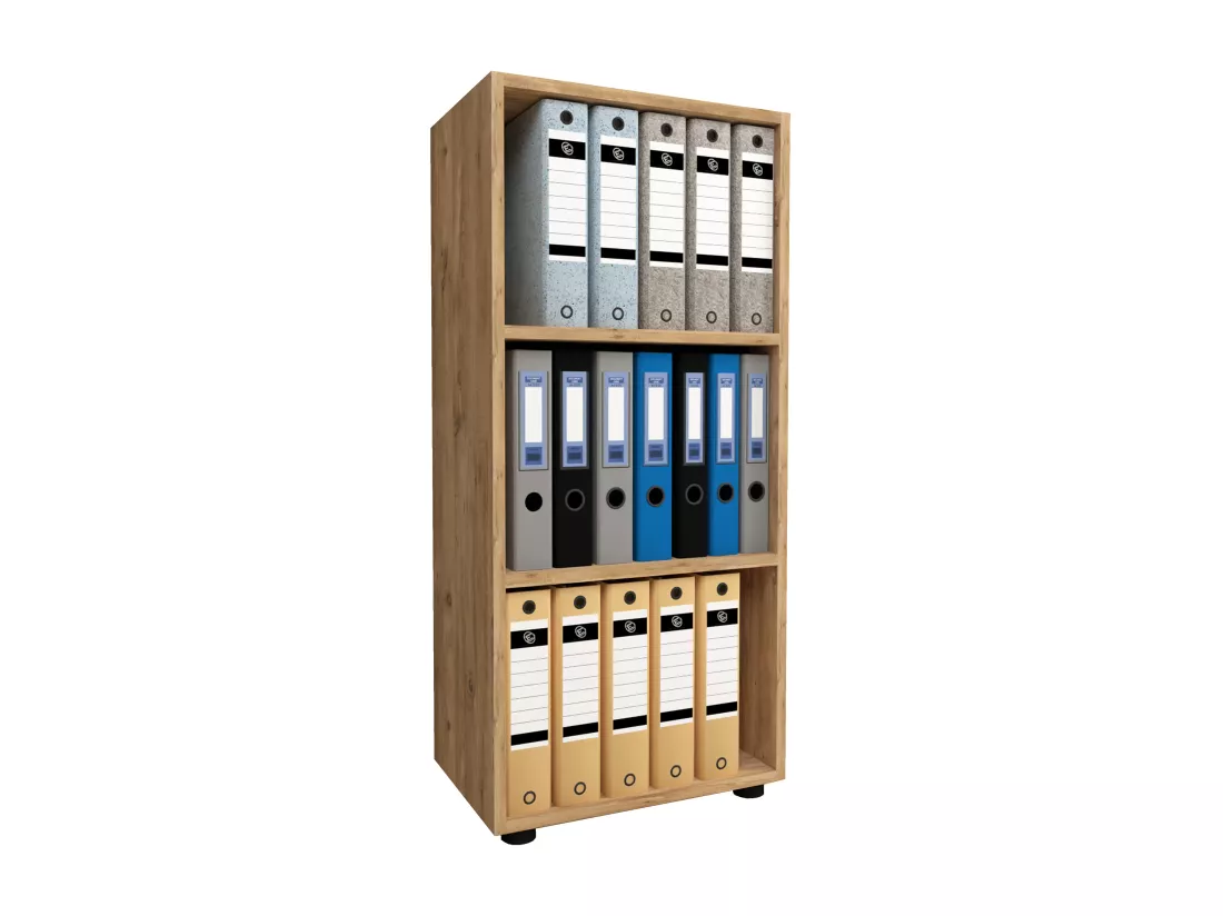 Étagère de bureau en bois Étagère à dossiers Ulas 3f
