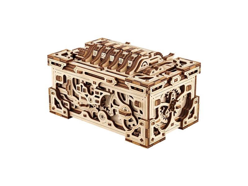 WoodTrick Bausatz Enigma Truhe Rätselbox 3D Bausatz aus Holz