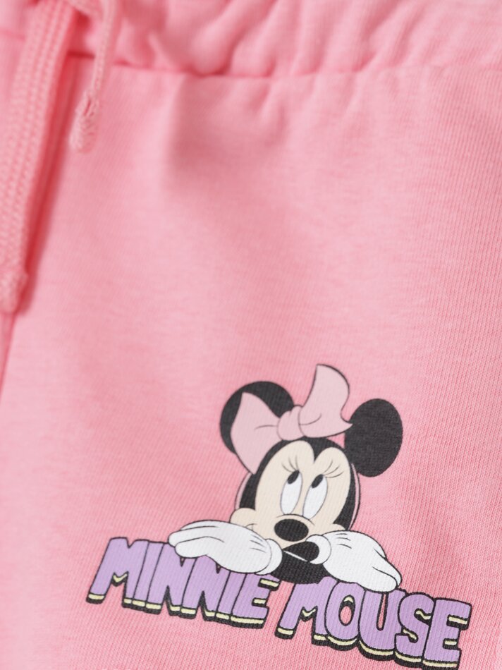 Conjunto de shorts e camiseta com babados da Minnie Mouse ©DS - Rosa claro