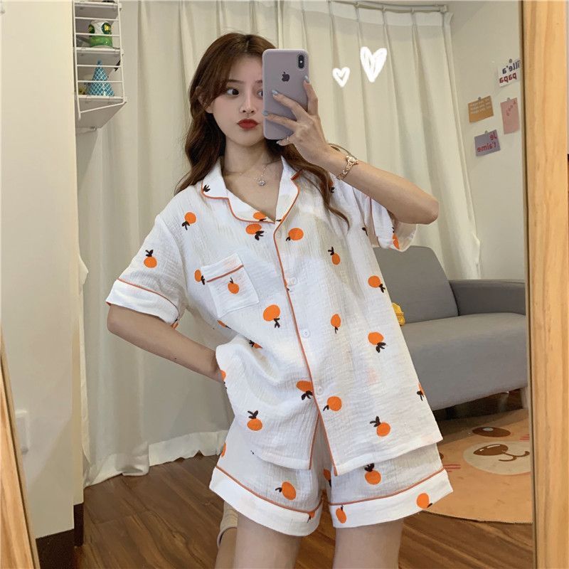 Tanee - Pyjamaset: Top met korte mouwen en print + korte broek