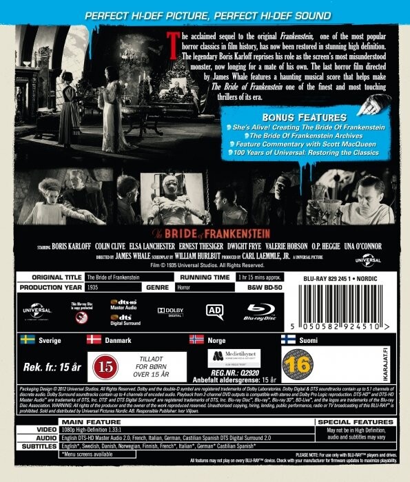 The Bride Of Frankenstein - Blu-Ray