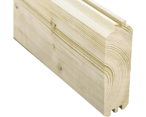 Blokhut Konsta Bergen 45 mm met vloer 420 x 330 cm naturel