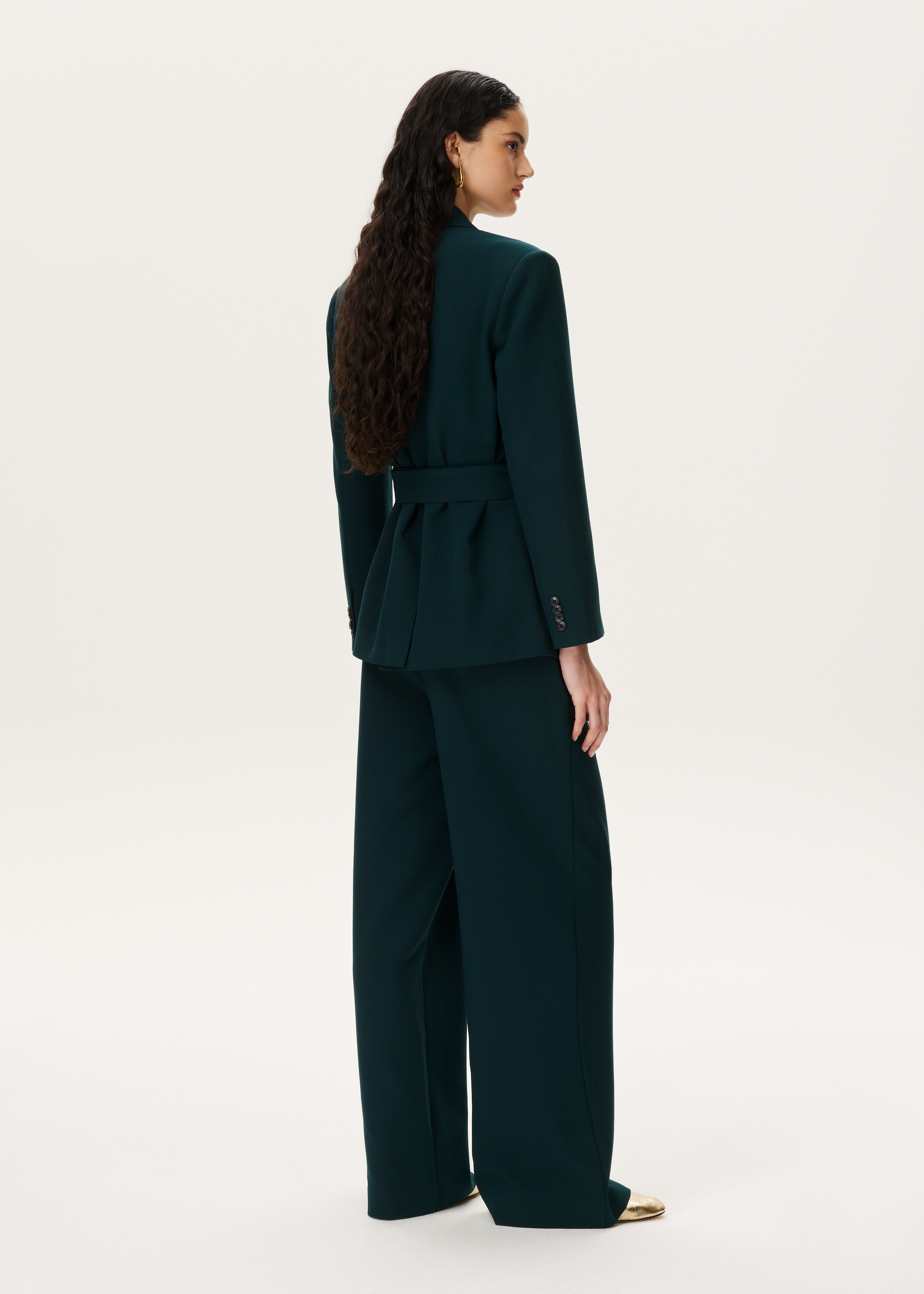 Pantalon met plooidetails