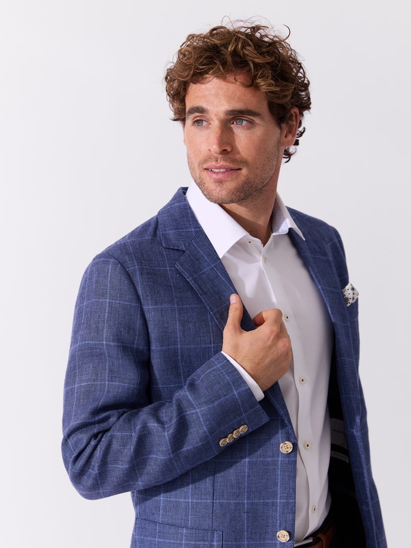 Leo rutet linblazer Vintage Indigo