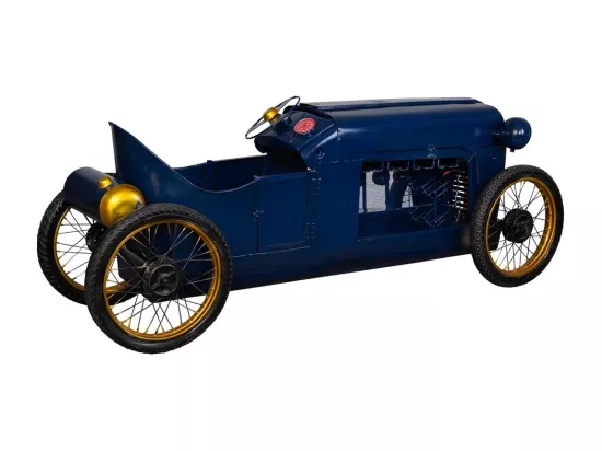 Voiture bar porte-bouteilles en métal bleu 240x75x90