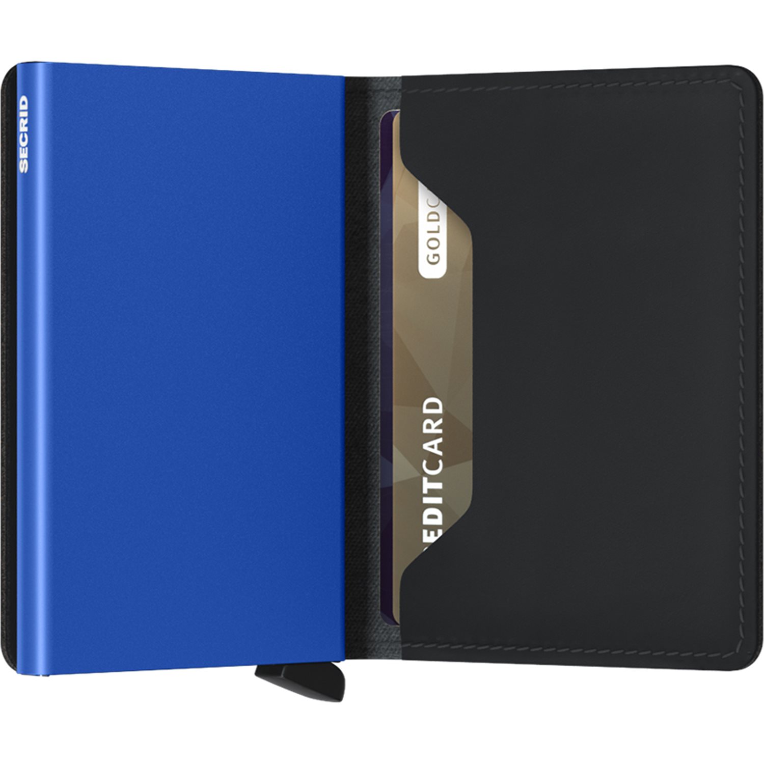 Secrid Miniwallet Portemonnee Matte black & blue