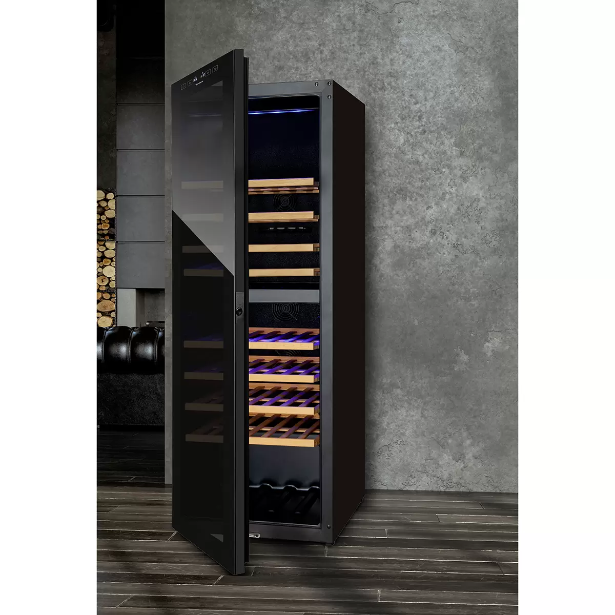 Weinklimaschrank 191 L mit Schwarz