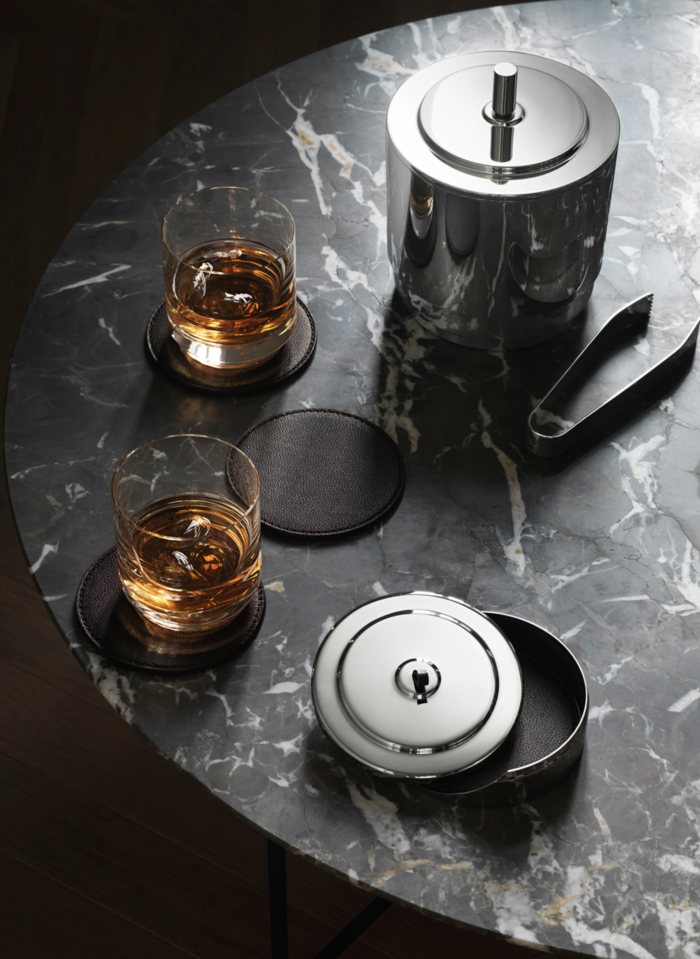 GEORG JENSEN Set: Eiseimer MANHATTAN mit Zange
